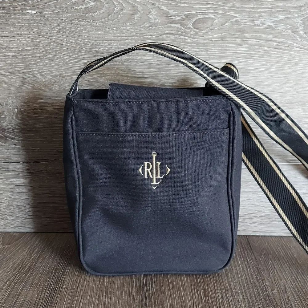 RALPH LAUREN MINI CANVAS STRUCTURED SHOULDER BAG
